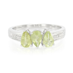 Cuprian Tourmaline Silver Ring