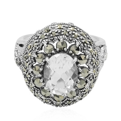 White Topaz Silver Ring