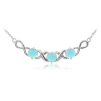 Caribbean Blue Opal Silver Necklace