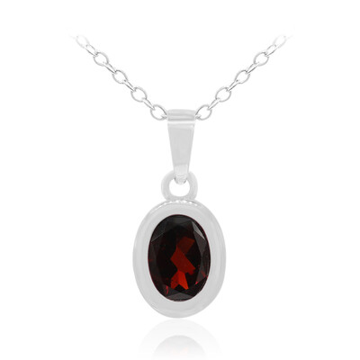 Garnet Silver Necklace