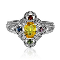 Yellow Sapphire Silver Ring
