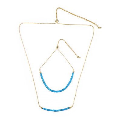 Neon Blue Apatite Silver Set