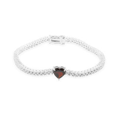 Garnet Silver Bracelet