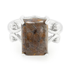 Dinosaur Bone Silver Ring