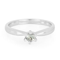 Green Tanzanite Silver Ring