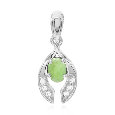 Imperial Chrysoprase Silver Pendant