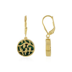 Malachite Silver Earrings