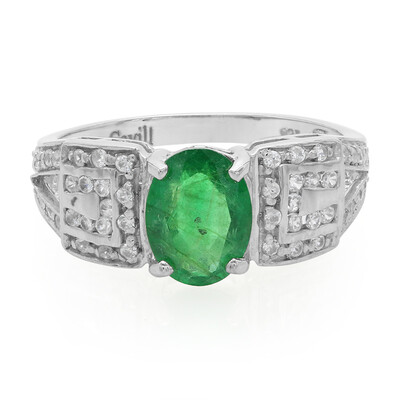 Bahia Emerald Silver Ring