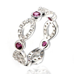 Rhodolite Silver Ring