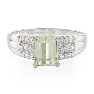 Canary Kunzite Silver Ring