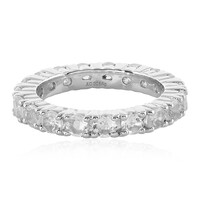 White Quartz Silver Ring