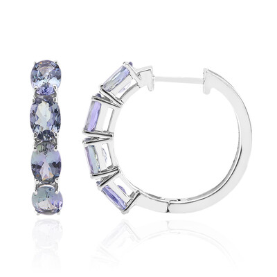 Unheated Tanzanite Silver Earrings