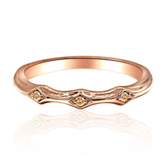 9K SI1 Argyle Rose De France Diamond Gold Ring
