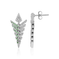 Tanzanian Tsavorite Silver Earrings