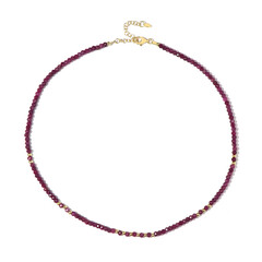 Mozambique Ruby Silver Necklace (Riya)