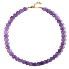 Rose de France Amethyst Silver Necklace