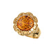 Cognac Baltic Amber Silver Ring (dagen)