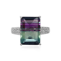 Bi Colour Fluorite Silver Ring