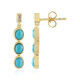 Sleeping Beauty Turquoise Silver Earrings