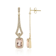 9K AAA Madagascan Morganite Gold Earrings (de Melo)