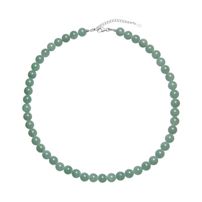 Green Aventurine Silver Necklace