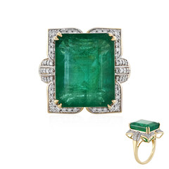 18K AAA Zambian Emerald Gold Ring (D'vyere)