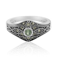 Green Sapphire Silver Ring