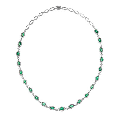 14K AAA Zambian Emerald Gold Necklace (CIRARI)