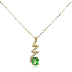 14K Kenya Tsavorite Gold Necklace (CIRARI)