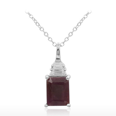 Ruby Silver Necklace