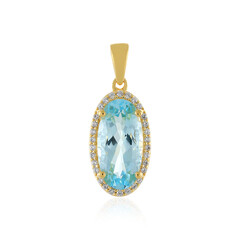 Sky Blue Topaz Silver Pendant