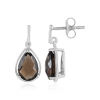 Smoky Quartz Silver Earrings