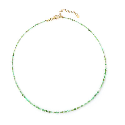 Chrysoprase Silver Necklace