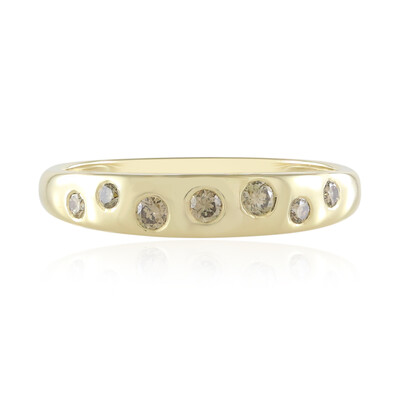9K SI1 Champagne Diamond Gold Ring