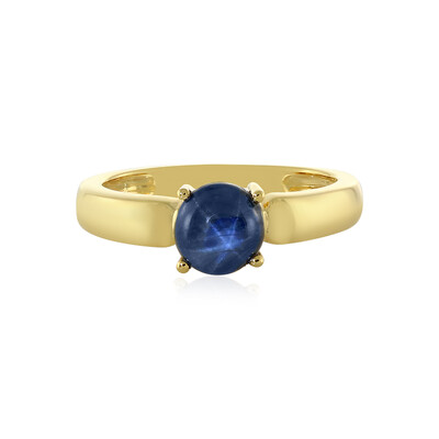 Blue Star Sapphire Silver Ring