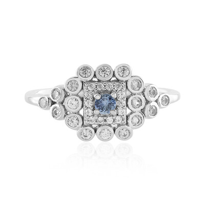 Unheated Ceylon Blue Sapphire Silver Ring