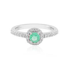 Colombian Emerald Silver Ring