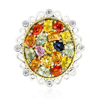 Fancy Sapphire Silver Ring (Dallas Prince Designs)