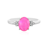Pink Ethiopian Opal Silver Ring