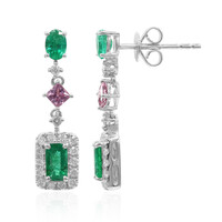 18K AAA Zambian Emerald Gold Earrings (CIRARI)