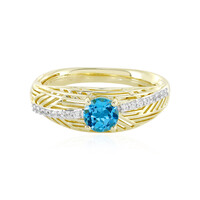 9K Swiss Blue Topaz Gold Ring (Ornaments by de Melo)