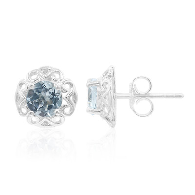 Sky Blue Topaz Silver Earrings