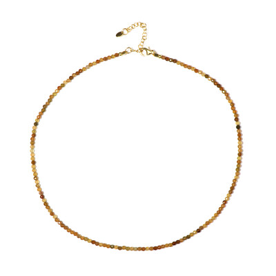 Yellow Tourmaline Silver Necklace