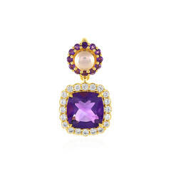 Siberian Amethyst Silver Pendant
