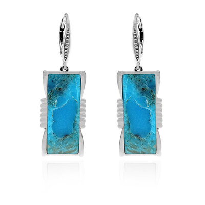 Kingman Blue Mojave Turquoise Silver Earrings (Faszination Türkis)