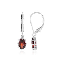 Indian Garnet Silver Earrings