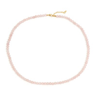 Rose Quartz Silver Necklace