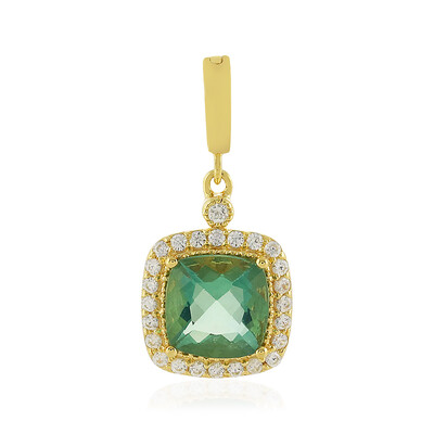 Belgian Teal Fluorite Silver Pendant
