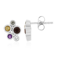 Mozambique Garnet Silver Earrings