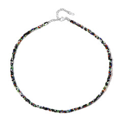 Black Spinel Silver Necklace